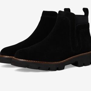 Black Suede Ankle Boots, White Mountain, Size 7, Very Gently Used